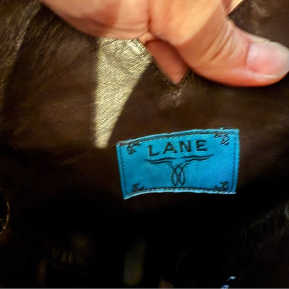 Lane Boots Jeni Lace Size 7.5 Western Cowgirl Mid-Calf Brown Ivory Embroidered - Picture 9 of 10